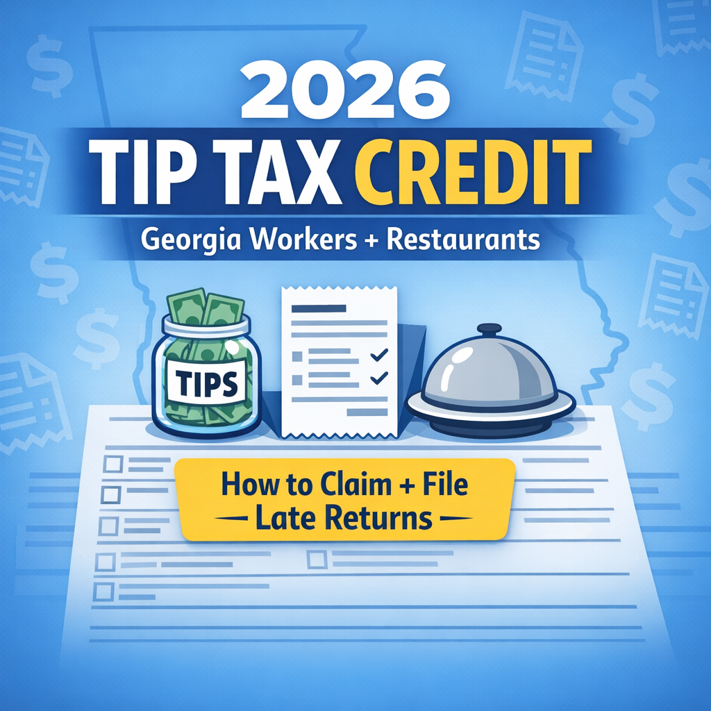 2026 Tax Credit on Tips Explained for Georgia Workers and Restaurants: How to Claim It and Catch Up on Late Returns