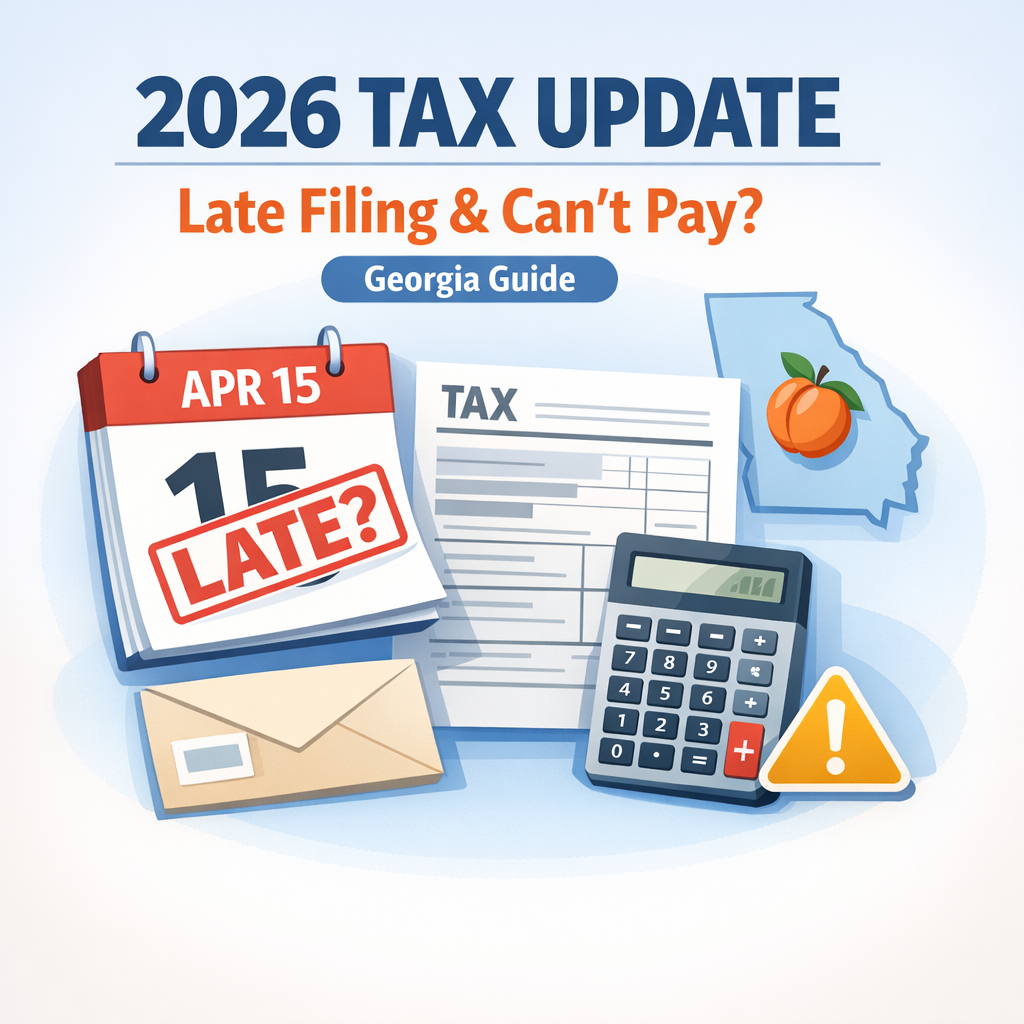 2026 Tax Update: What Happens If You File Taxes Late or Can’t Afford to Pay — What Georgia Taxpayers Should Do Now