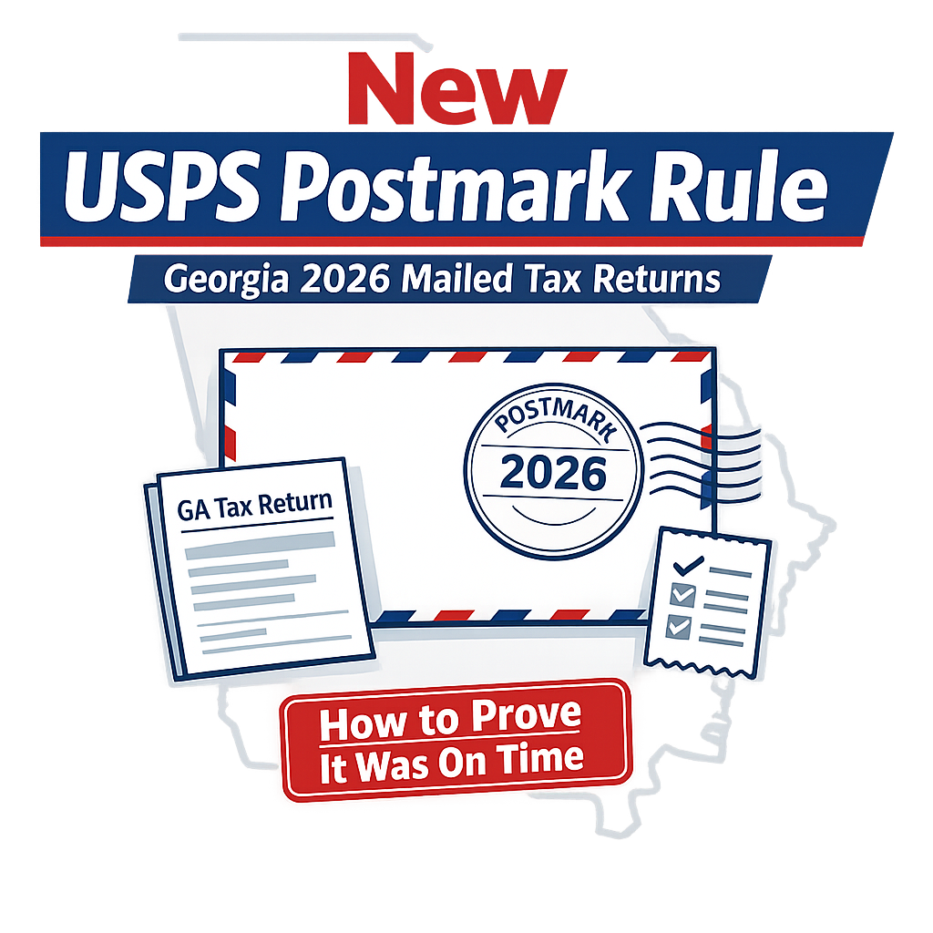 Georgia Taxpayers: What the New USPS Postmark Rule Means for Your 2026 Mailed Tax Return (and How to Prove It Was On Time)