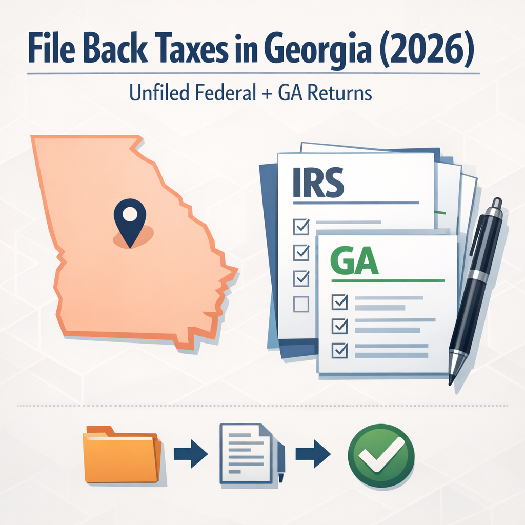 How to File Back Taxes in Georgia in 2026: Step-by-Step Help for Unfiled Federal + GA Returns