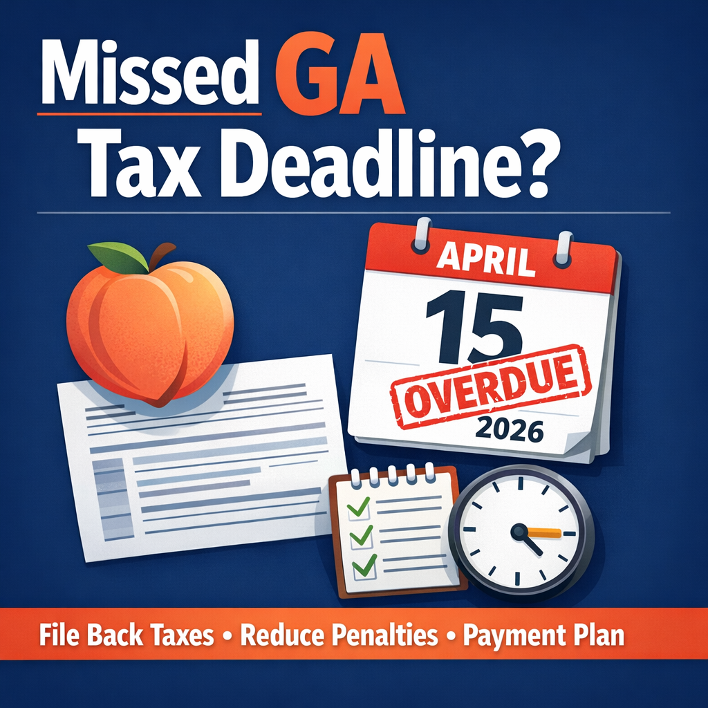 Missed the April 15, 2026 Georgia Tax Deadline? How to File Back Taxes Fast, Reduce Penalties & Set Up an IRS Payment Plan